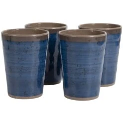 Bo-Camp Halo Set Van 4 Melamine Bekers - Blue 11 Bo-Camp Halo Set Van 4 Melamine Bekers - Blue -Bo Camp 00461e718b59285e