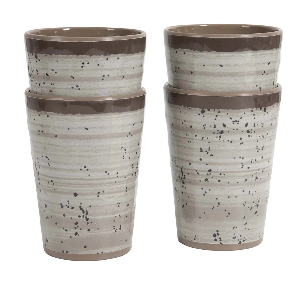 Bo-Camp Halo Set Van 4 Melamine Bekers - Beige 7 Bo-Camp Halo Set Van 4 Melamine Bekers - Beige - Afbeelding 5