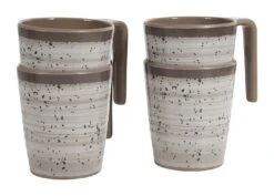 Bo-Camp Halo L Set Van 4 Melamine Mokken - Beige 12 Bo-Camp Halo L Set Van 4 Melamine Mokken - Beige -Bo Camp 050ad7c007be8621