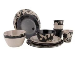 Bo-Camp Mix & Match 16-delig Serviesset - Beige/Black