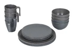 Bo-Camp Stone 16-delig Serviesset - Grey -Bo Camp 35273f1fbaa1e381