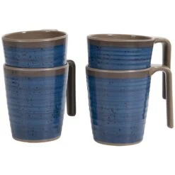 Bo-Camp Halo L Set Van 4 Melamine Mokken - Blue 13 Bo-Camp Halo L Set Van 4 Melamine Mokken - Blue -Bo Camp 3731b1061a98198d