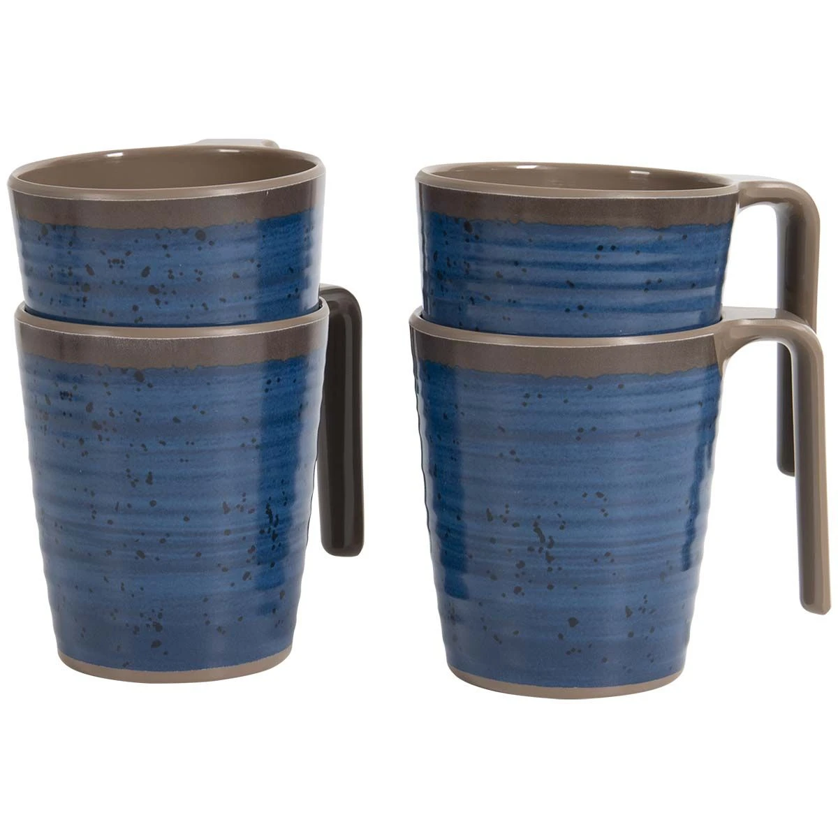 Bo-Camp Halo L Set Van 4 Melamine Mokken - Blue 8 Bo-Camp Halo L Set Van 4 Melamine Mokken - Blue - Afbeelding 6