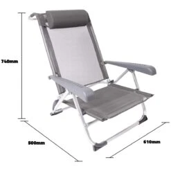 Bo-Camp Saint-Tropez Grey Strandstoel -Bo Camp 444236cd49ea8468