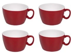 Bo-Camp Two-Tone Set Van 4 Melamine Soepkommen - Red