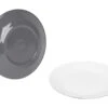 Bo-Camp Two-Tone Set Van 4 Ontbijtborden - Grey -Bo Camp 65c0cde6019433.62899453