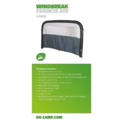 Bo-Camp Francis 240 X 140 Cm Opblaasbaar Windscherm -Bo Camp 66476a6a026299.84102311