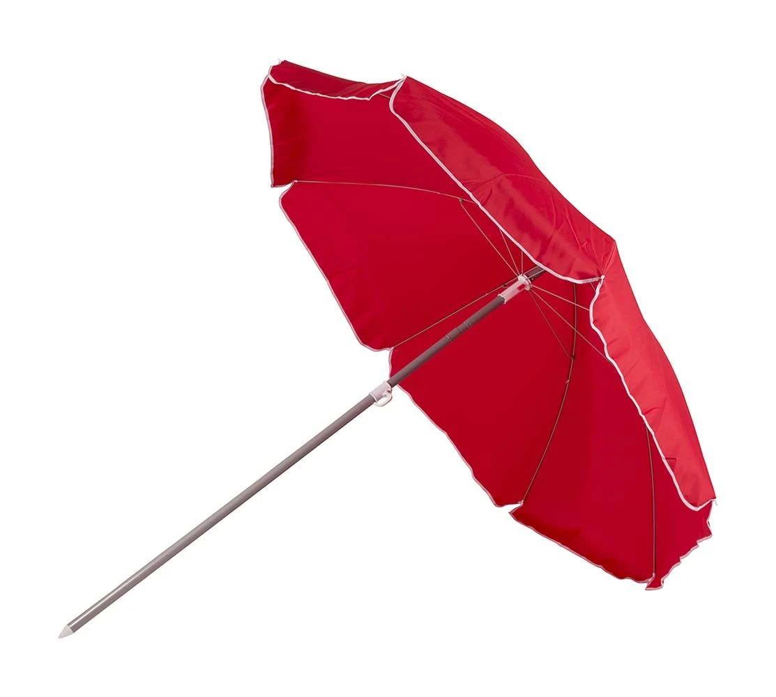 Bo-Camp Ø 165 Cm Parasol Met Knikarm - Red 4 Bo-Camp Ø 165 Cm Parasol Met Knikarm - Red - Afbeelding 2