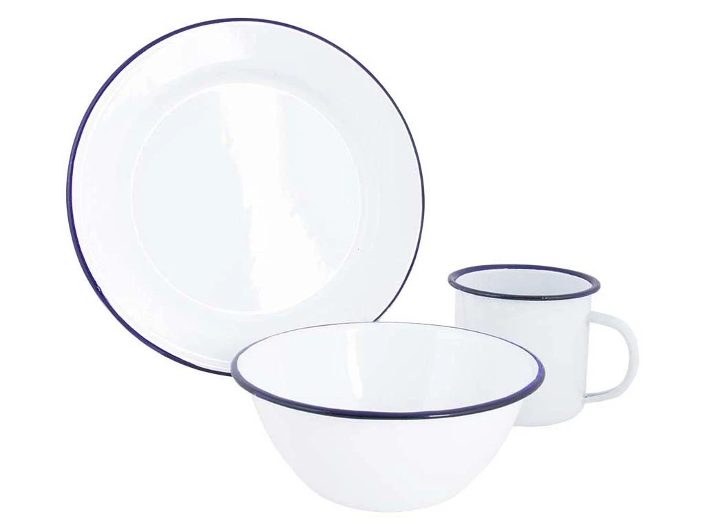 Bo-Camp Emaille Blue 6-delig Serviesset 3 Bo-Camp Emaille Blue 6-delig Serviesset