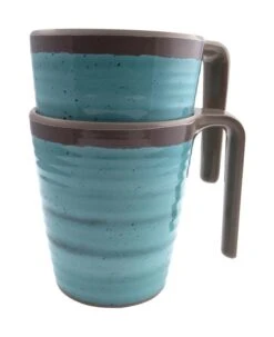 Bo-Camp Halo L Set Van 4 Melamine Mokken - Aqua 8 Bo-Camp Halo L Set Van 4 Melamine Mokken - Aqua -Bo Camp 6ff44dcd27378d36