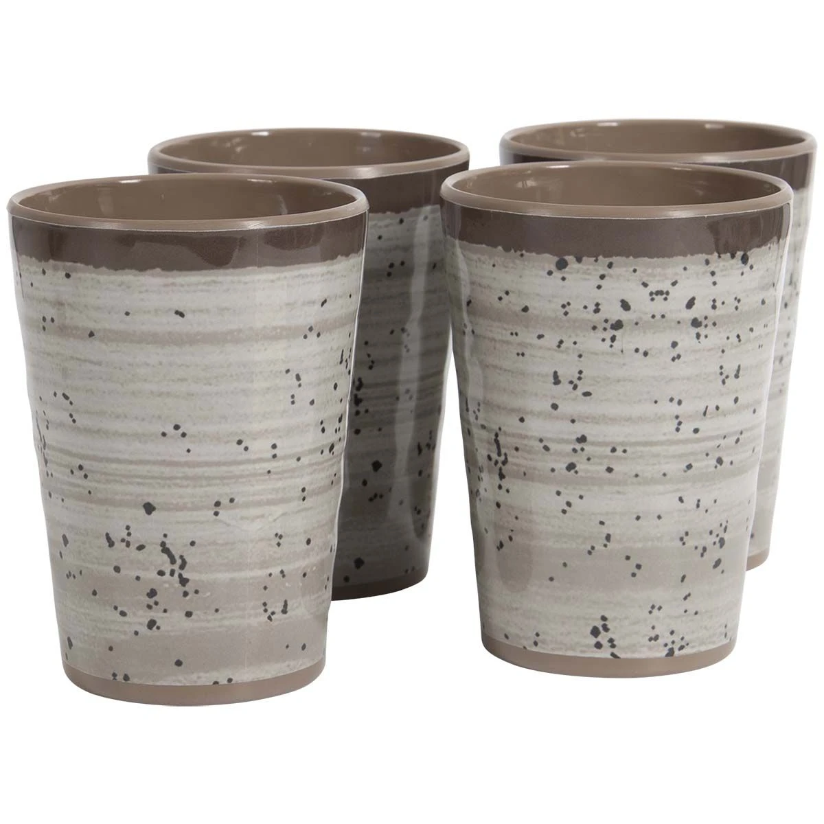 Bo-Camp Halo Set Van 4 Melamine Bekers - Beige 6 Bo-Camp Halo Set Van 4 Melamine Bekers - Beige - Afbeelding 4