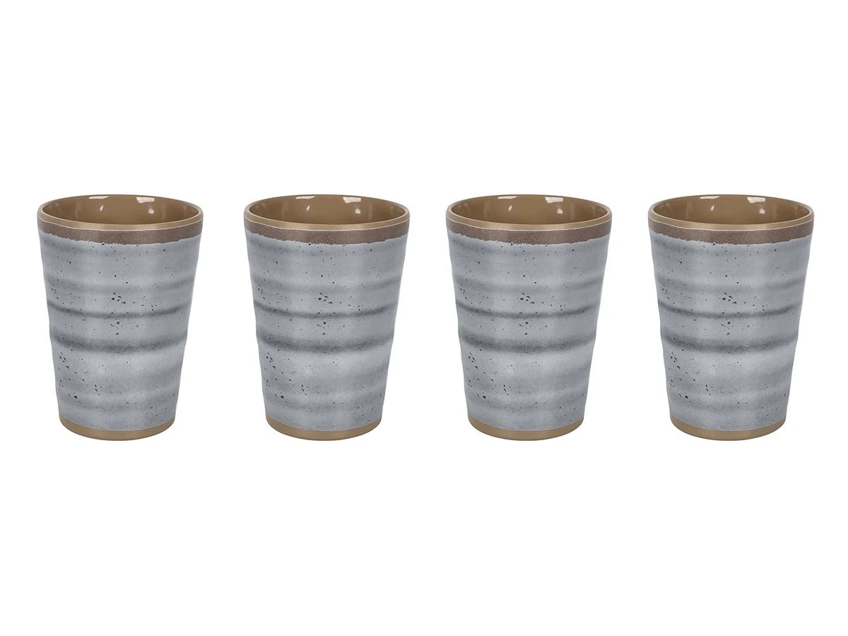 Bo-Camp Halo Set Van 4 Melamine Bekers - Grey 3 Bo-Camp Halo Set Van 4 Melamine Bekers - Grey