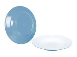 Bo-Camp Two-Tone Set Van 4 Melamine Diepe Borden - Blue