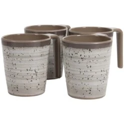 Bo-Camp Halo L Set Van 4 Melamine Mokken - Beige 11 Bo-Camp Halo L Set Van 4 Melamine Mokken - Beige -Bo Camp bf00160c645728a4