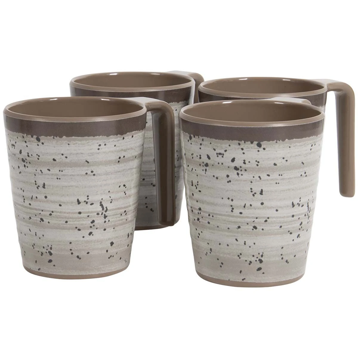 Bo-Camp Halo L Set Van 4 Melamine Mokken - Beige 6 Bo-Camp Halo L Set Van 4 Melamine Mokken - Beige - Afbeelding 4