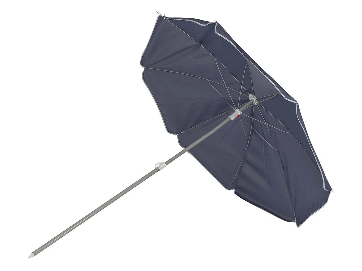 Bo-Camp Ø 165 Cm Parasol Met Knikarm - Blue 4 Bo-Camp Ø 165 Cm Parasol Met Knikarm - Blue - Afbeelding 2