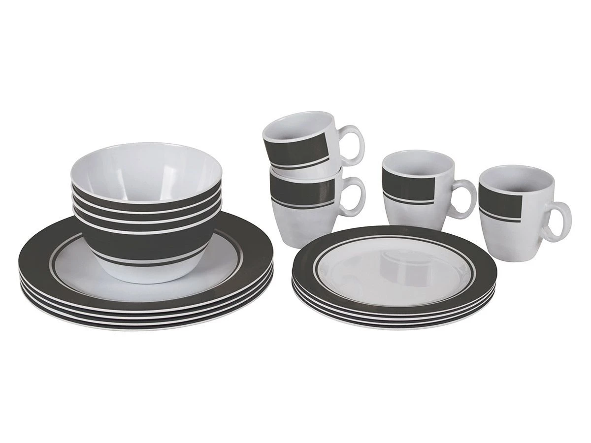 Bo-Camp Grijs 16-delig Serviesset 3 Bo-Camp Grijs 16-delig Serviesset