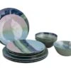 Bo-Camp Halo Blue/Green Serviesset - 12-delig -Bo Camp bo camp halo blue green serviesset 12 delig ecommerce