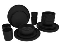 Bo-Camp Industrial Patom 16-delig Serviesset - Black