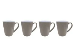 Bo-Camp Two-Tone Set Van 4 Melamine L Mokken - Taupe