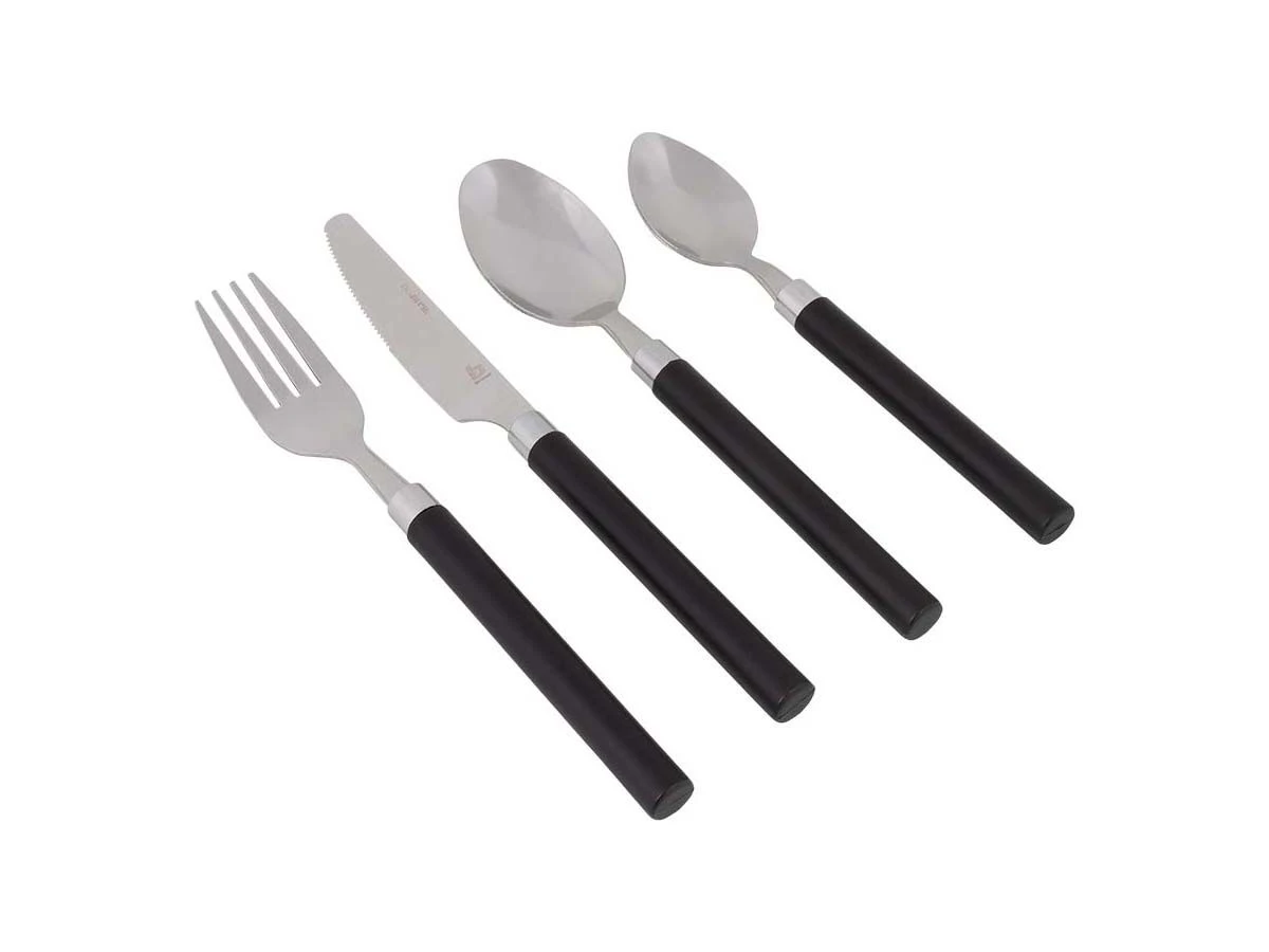 Bo-Camp 16-delige Bestekset - Black 3 Bo-Camp 16-delige Bestekset - Black