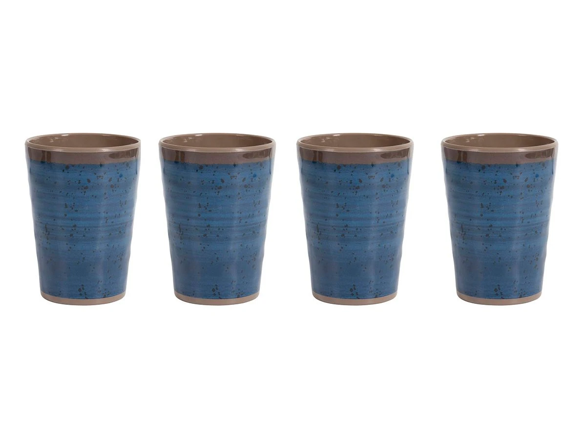 Bo-Camp Halo Set Van 4 Melamine Bekers - Blue 3 Bo-Camp Halo Set Van 4 Melamine Bekers - Blue