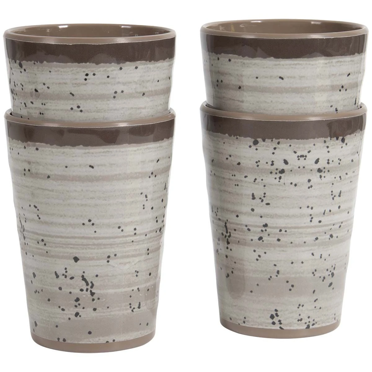 Bo-Camp Halo Set Van 4 Melamine Bekers - Beige 8 Bo-Camp Halo Set Van 4 Melamine Bekers - Beige - Afbeelding 6